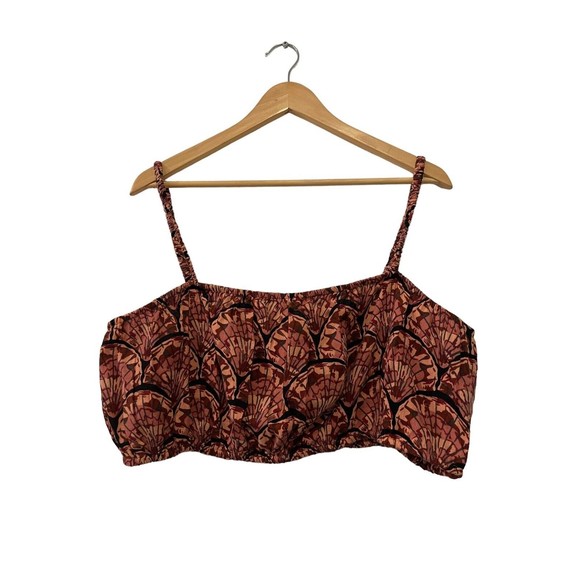 Madewell Lightestspun Cover-Up Bubble‎ Crop Top in Painted Seashells #NF594 XXL - Picture 5 of 14